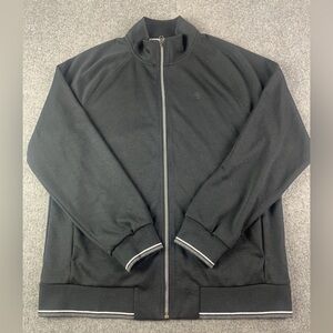 Robert Graham Mens Long Sleeve Full Zip Jacket Size L Black/Gray/White